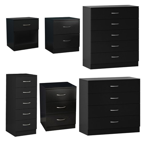 Chest drawers black 3 4 - chest, 2