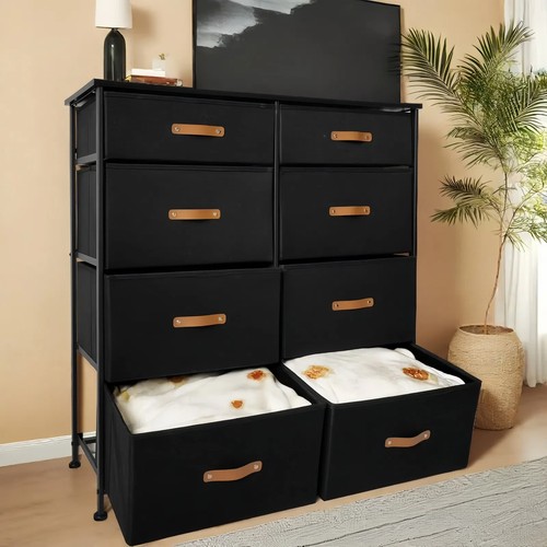 Tall drawer chest with wood - 8-drawer,