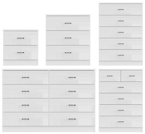Gloss white chest drawers - gloss, of