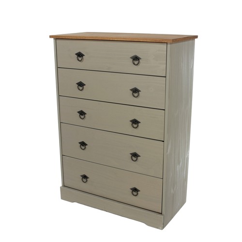 Chest drawers grey solid - of,