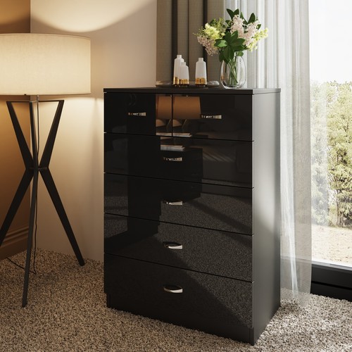 Black high gloss - high, large