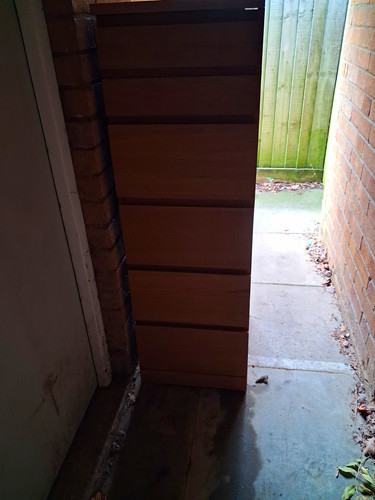 Tall freestanding wooden chest - tall,
