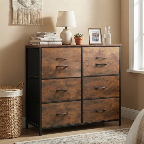 Rustic brown tall chest - rustic,