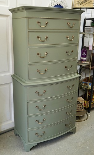 Tall painted chest - painted, on