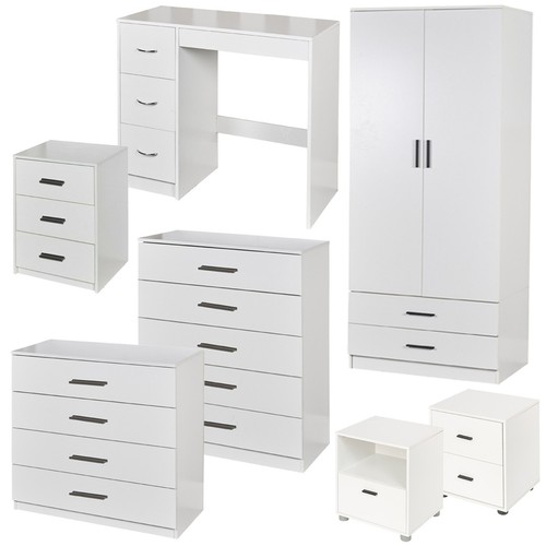 White wooden bedroom furniture - wooden,
