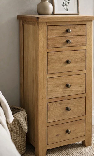 Oak wood drawer tall chest - drawer,